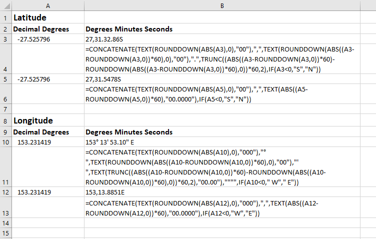 Easily Convert Decimal Degrees To Degrees Minutes Seconds In Excel Excelsupersite