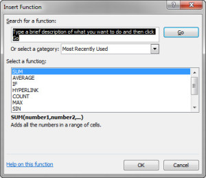 Image of Insert Function dialog box