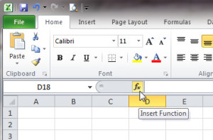 Image of How to insert a function in Excel