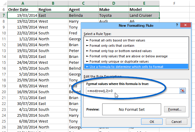 Image - Conditional Formatting rule